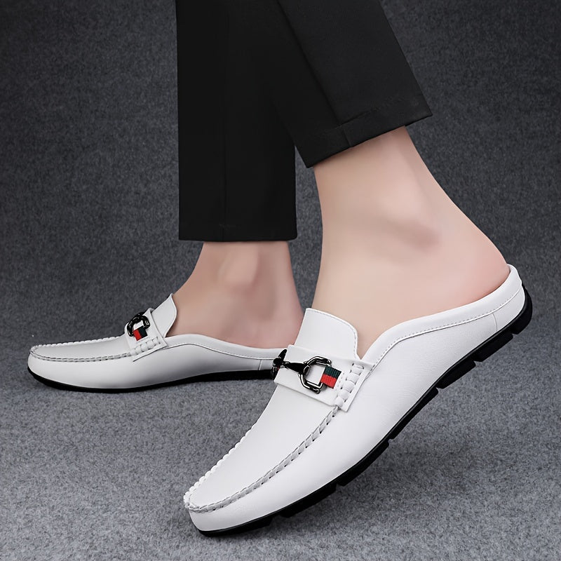 Men's Mule Shoes Slip-On Stripes Rubber Sole Comfortable Outdoor