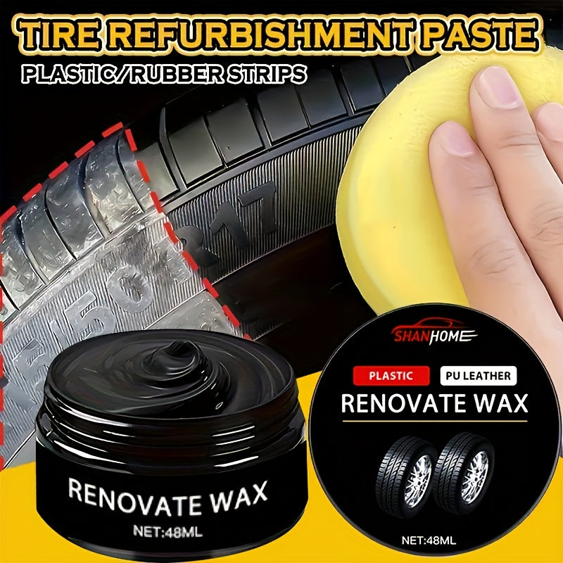 Car Plastic Renovator Wax for Bumpers and Interior Scratch Repair