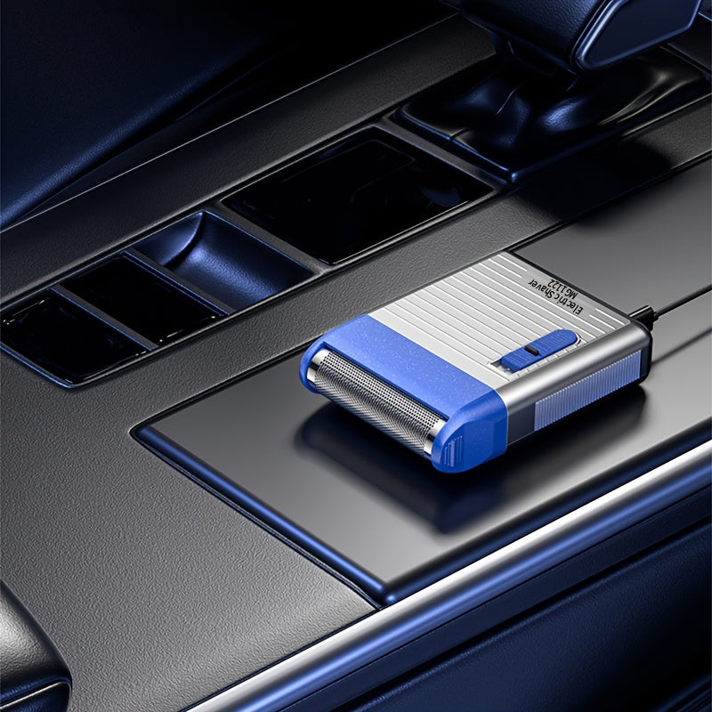 Men's Rechargeable Electric Shaver for Travel and Car Use Stainless Steel Foil Razor