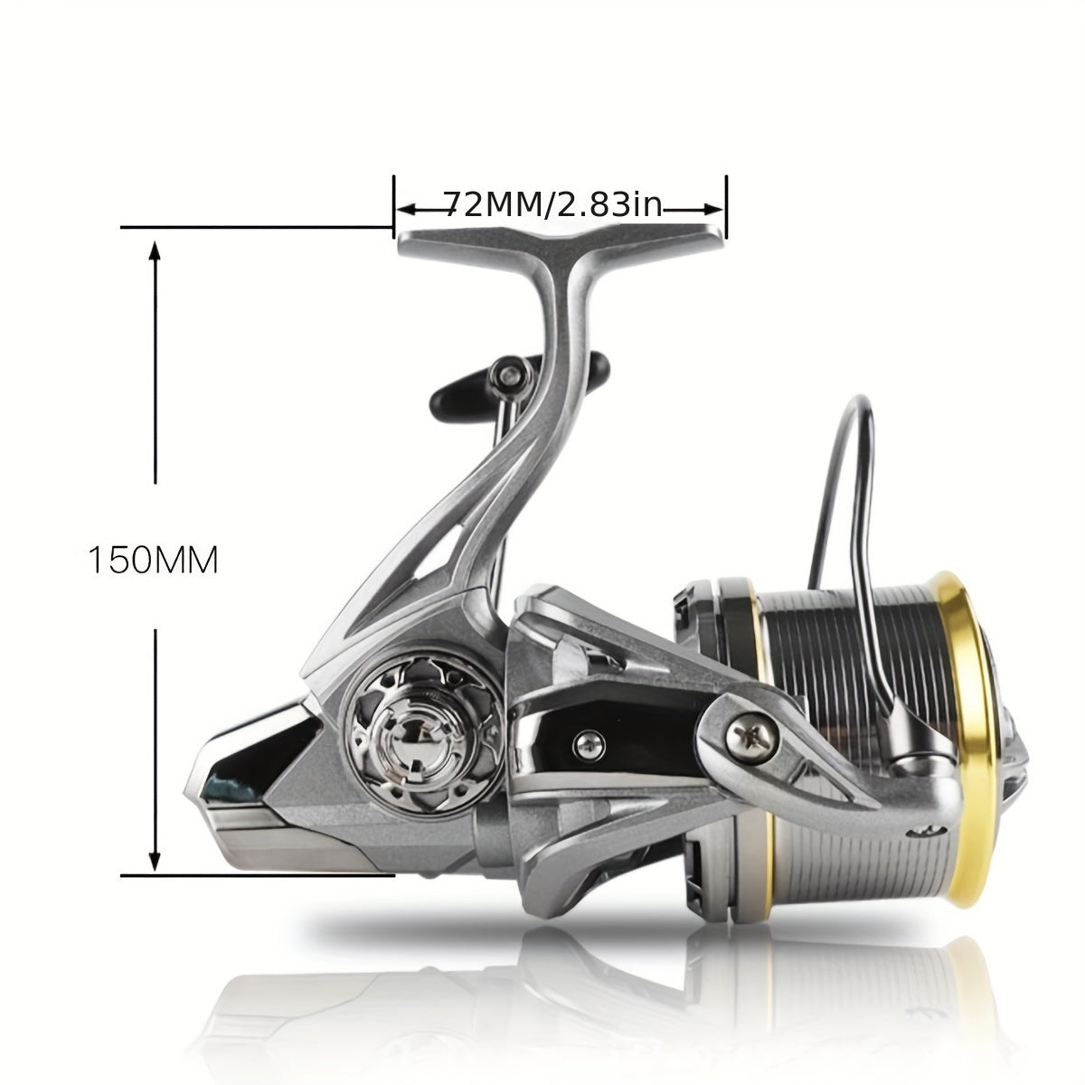 Long Shot Spinning Reel 8000-14000 Series Saltwater Tackle 4.8:1 Gear Ratio 17+1BB Stainless Steel