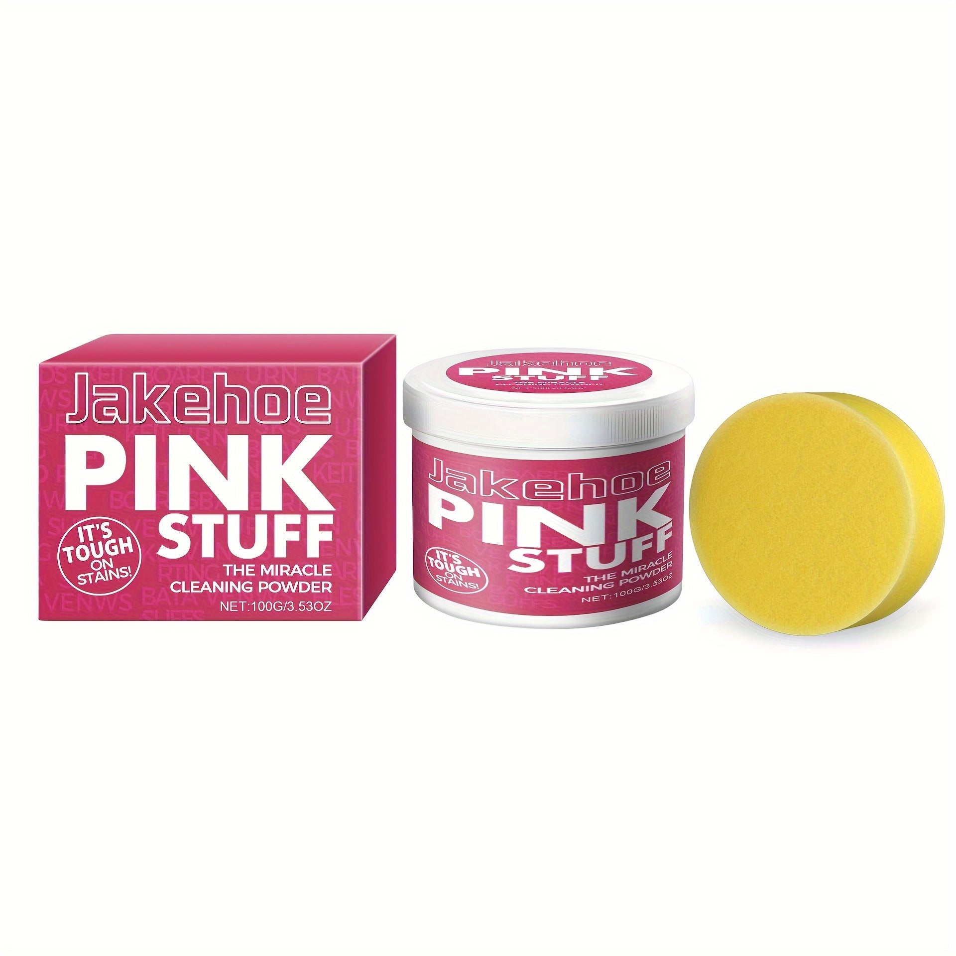 Розовый набор для кухни из 2 предметов: пластичный удалитель пятен и жира