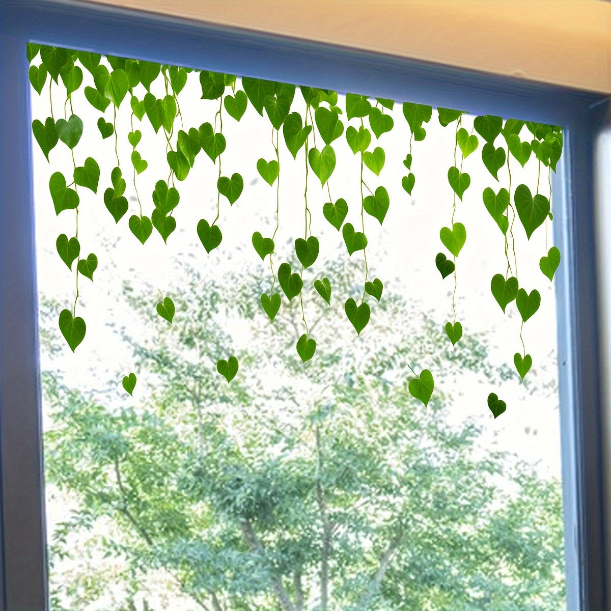 Self-Adhesive Green Vine Window Vinyl Decal Removable Glass Wall Decor