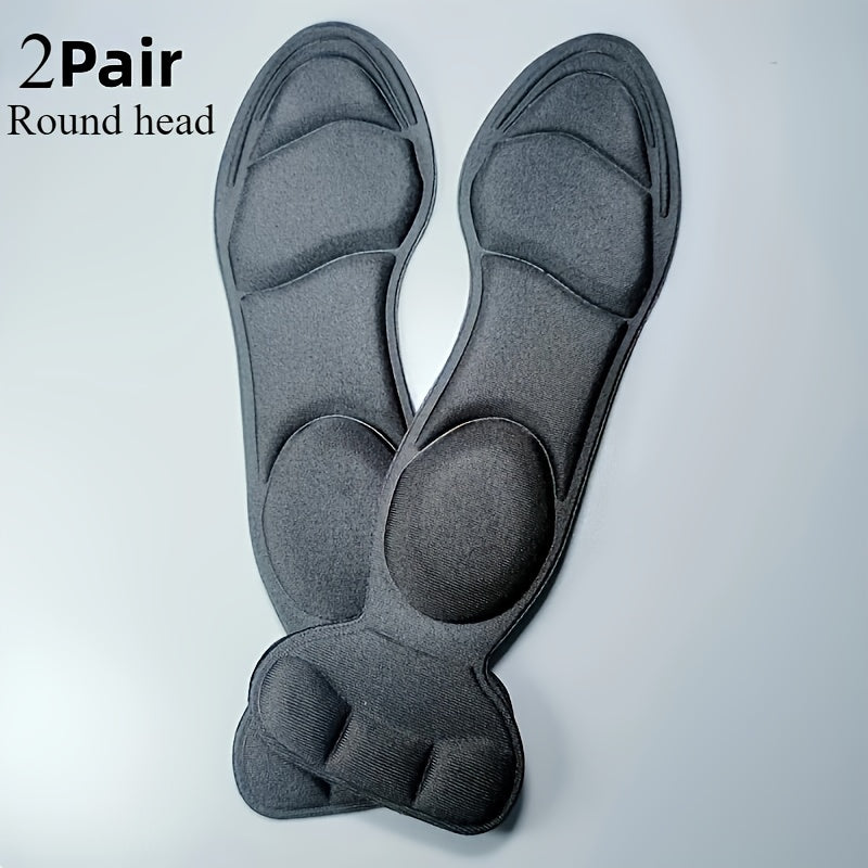 Unisex Memory Foam Insoles Non-Slip Comfort Support Black Beige