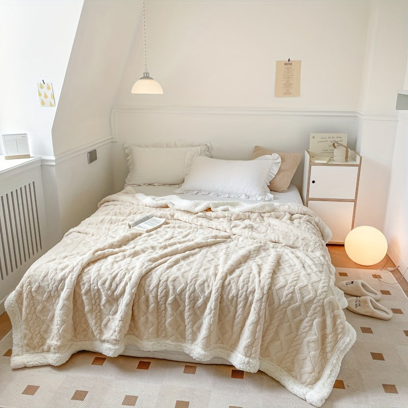 Manta de felpa suave y acogedora para sofá, sillón y cama, invierno cálido, decoraci\u00f3n para el hogar con estilo
