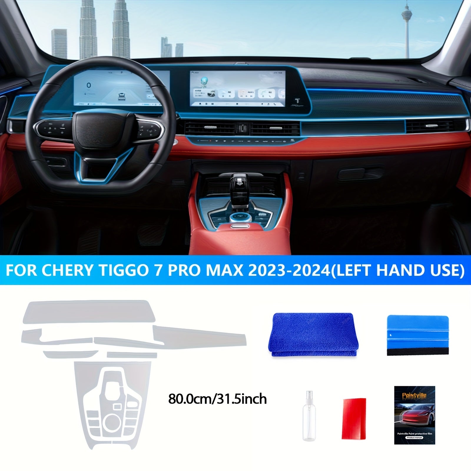 Interior Car Protective Film TPU Anti-Scratch UV Keep Clean for SUV 8.5mil