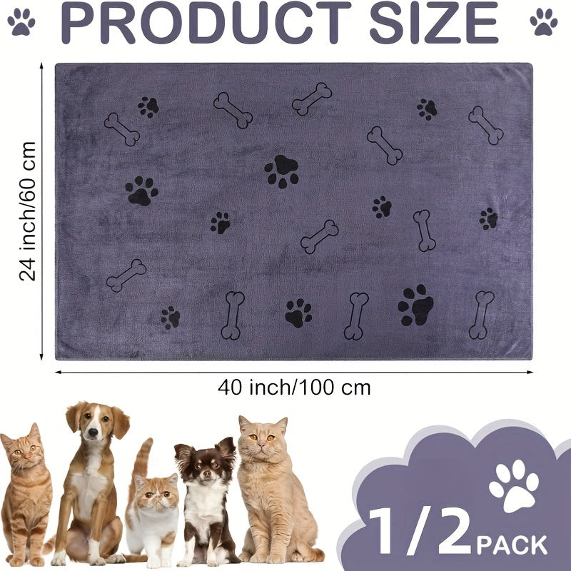 Microfiber Dog Towel for Quick Drying Pet Grooming Medium Size Absorbent Bath Towel
