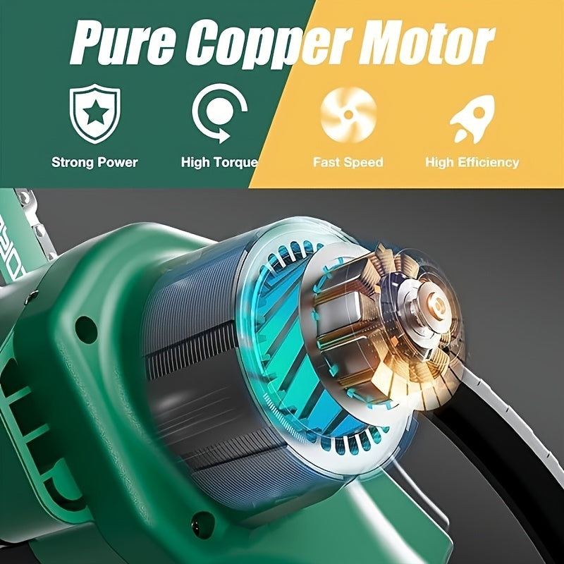 Motosierra inalámbrica de 15.24cm, mini eléctrica, alimentada por batería, para cortar madera y podar árboles