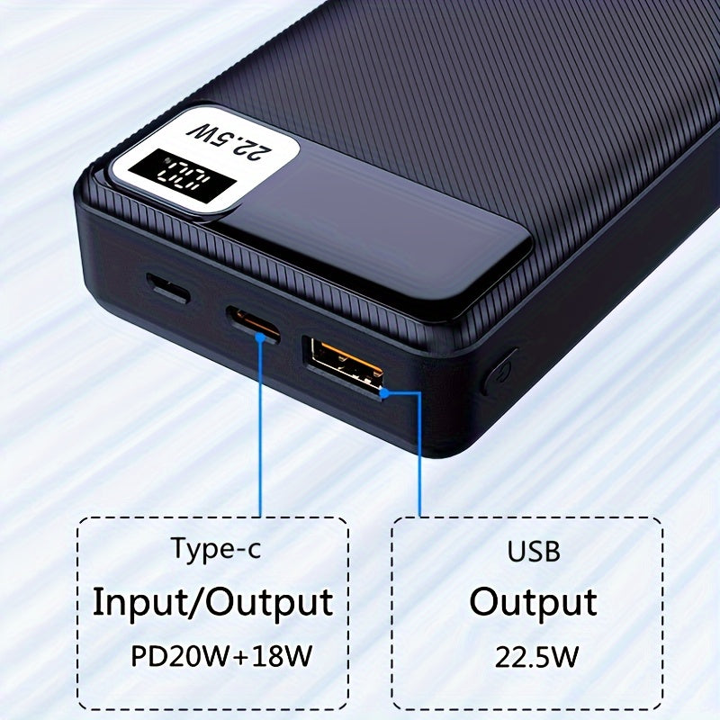 20000mAh Power Bank 22.5W Portable Battery Charger with USB Dual Use