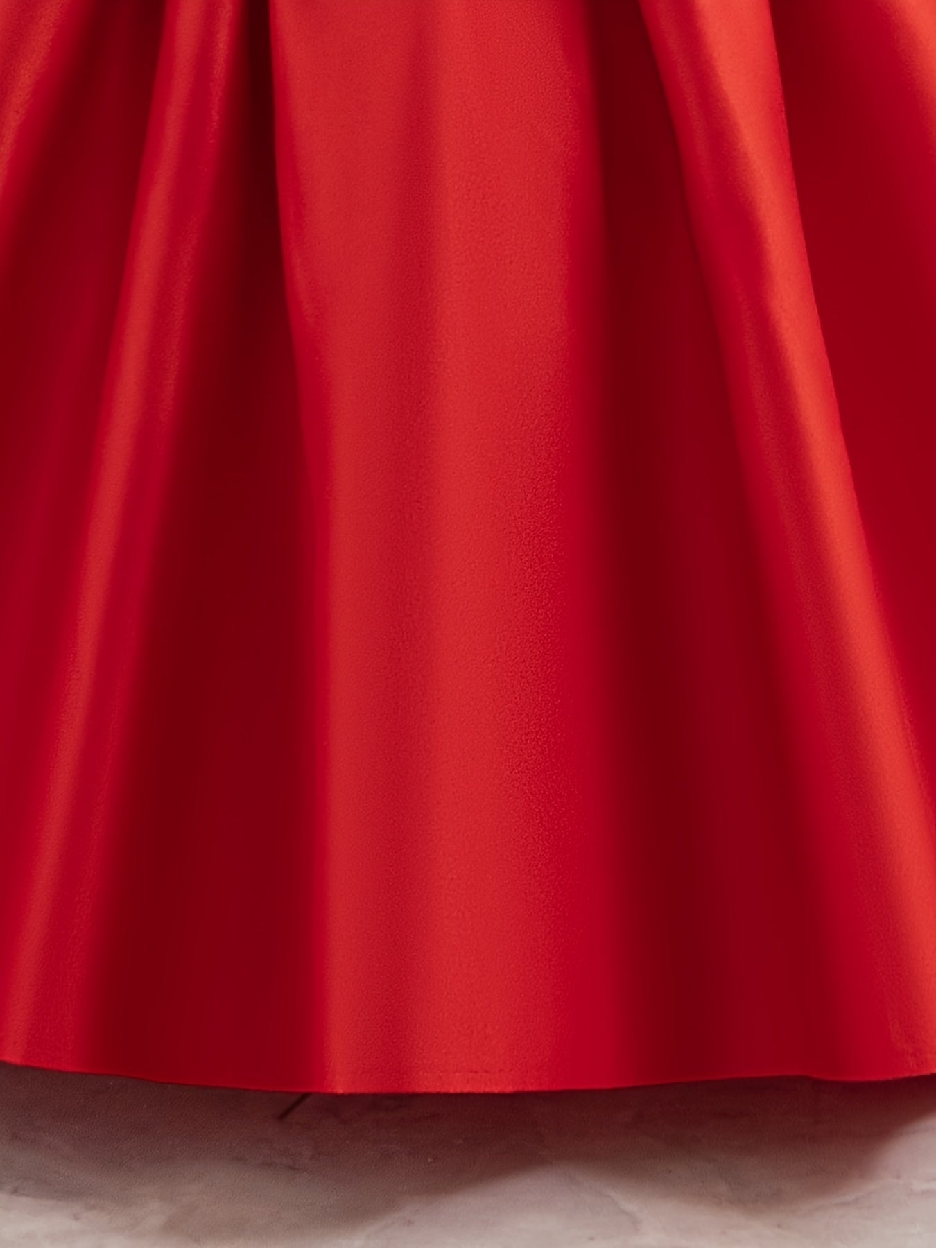 Vestido de princesa para niñas para ocasiones especiales, poliéster viscosa, hasta la rodilla, mangas farol, dobladillo acampanado