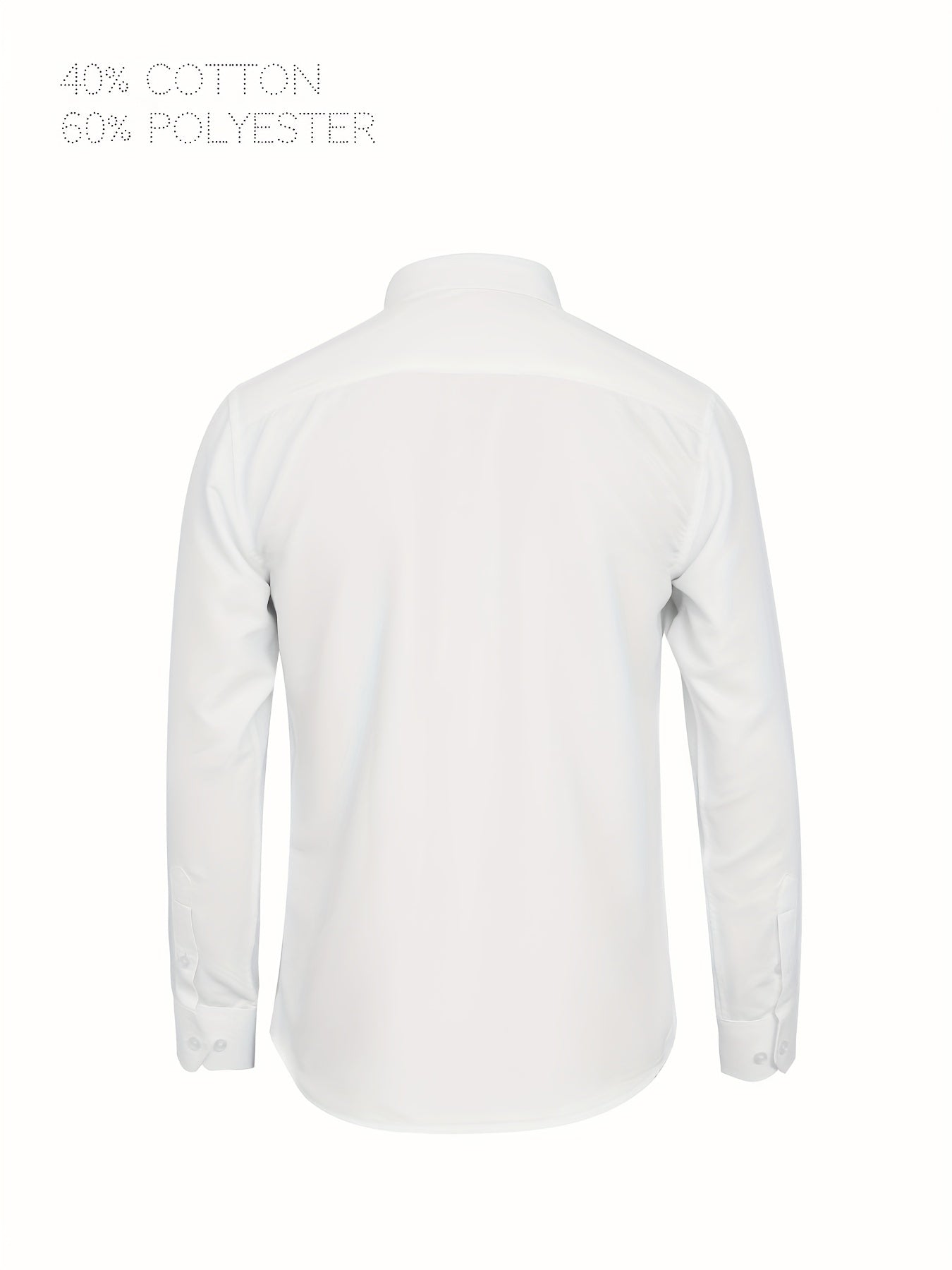 CAPUTO Erkaklar uchun Katta O'lchamdagi Rasmiy Ko'ylak - Bir Rangli, Uzoq Yengli, Qiyshaymasdan Biznes Tugmachali Ko'ylak, Yengil Yaka bilan