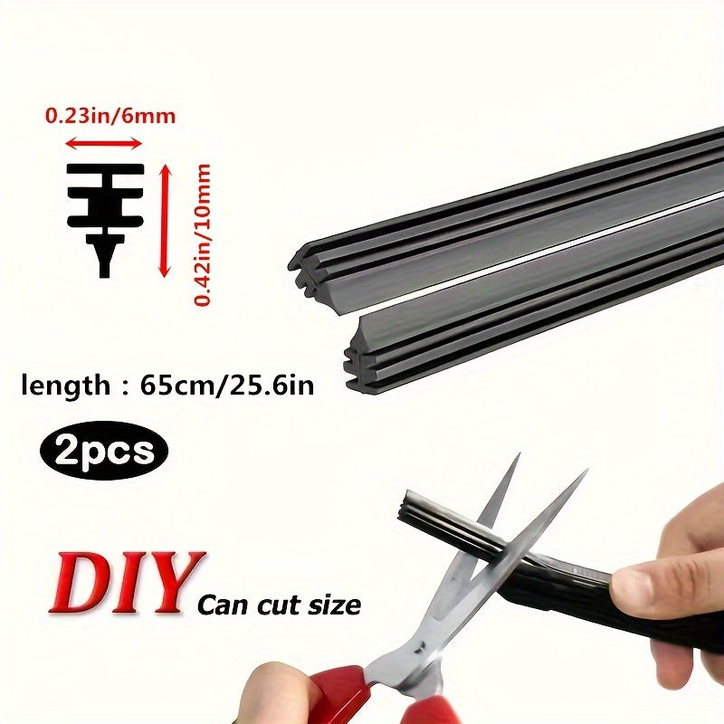 Car Wiper Rubber Strips Replacement 2/4 Pcs 70cm 27.6In Windshield Wiper Core