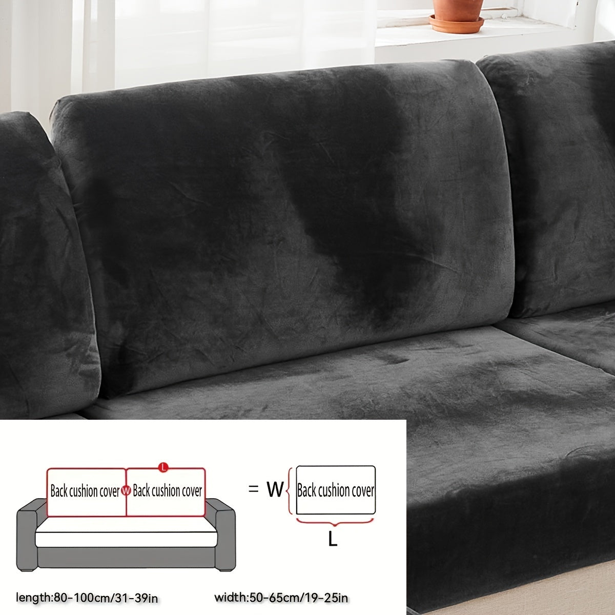 Velvet divan qopqog'i qishda issiqlik, changga chidamli, elastik, to'liq qamrov, sirpanishga qarshi, mushuk chizishiga chidamli