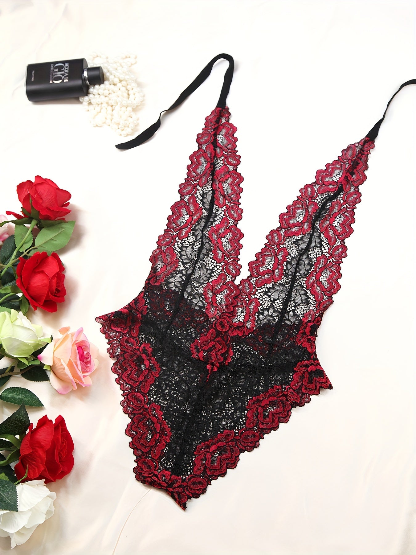 Six-Color Lace Strap-On Lingerie for Women with Adjustable Fit