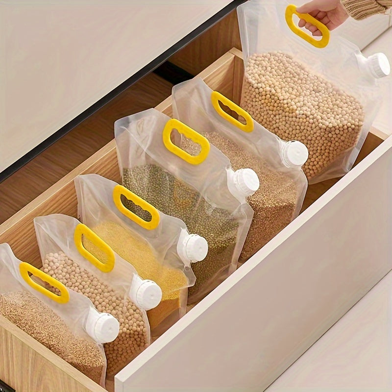 Set of 5 Reusable Food Storage Bags Airtight Seal Bulk Grain Refrigerator Moisture Insect Resistant