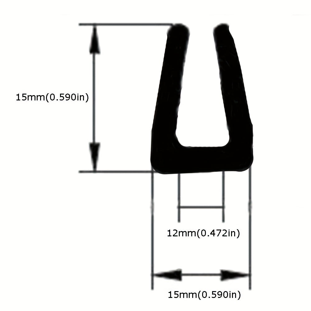 Черный резиновый защитный бортик для дверных краев в форме U, 299,92 см, защита от царапин для автомобилей