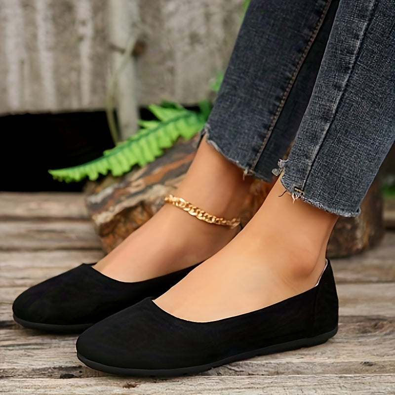 Women's Flat Shoes Soft Fabric Round Toe Casual Comfort Shoes