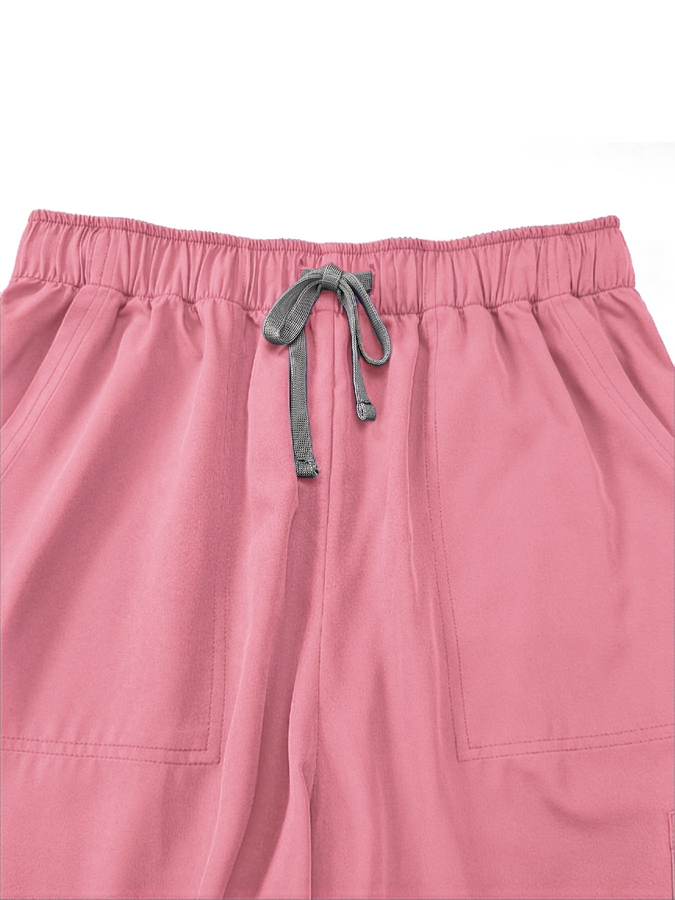 Polyester Spandex Scrubs Set with V-Neck Shirt and Straight-Leg Pants for Nurses and Surgeons