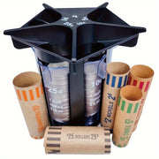 5-in-1 Coin Sorter Manual Counter with Compartments for Pennies Dimes Nickels and Dollars