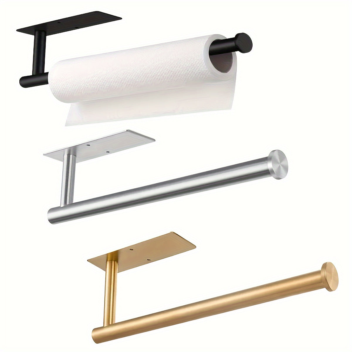 Держатель для кухонной бумаги из нержавеющей стали, 13-дюймовый стержень, настенный монтаж для ванной или кухни