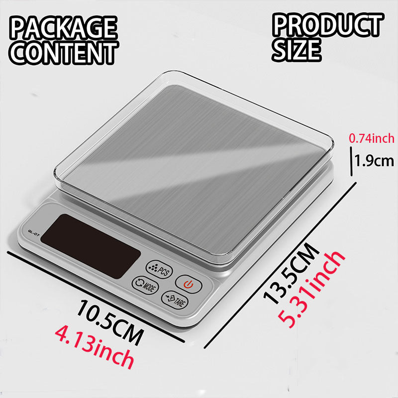 Digital Jewelry Scale 3kg 0.1g Portable LCD Weighing Tool