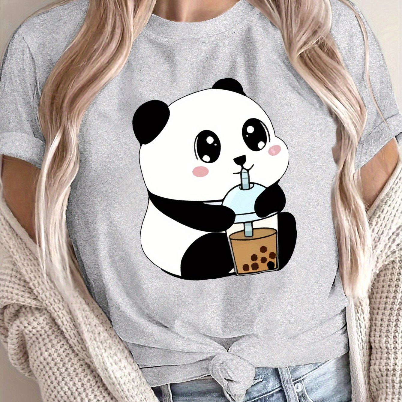 Women's Loose Large Size T-Shirt Spring Summer Short Sleeve Casual Breathable Fabric