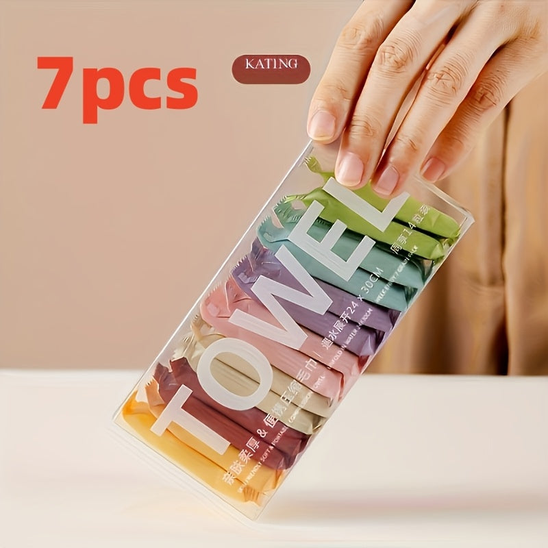 Сжатые туристические полотенца для лица, упаковка 7/14, утолщённые одноразовые очищающие салфетки