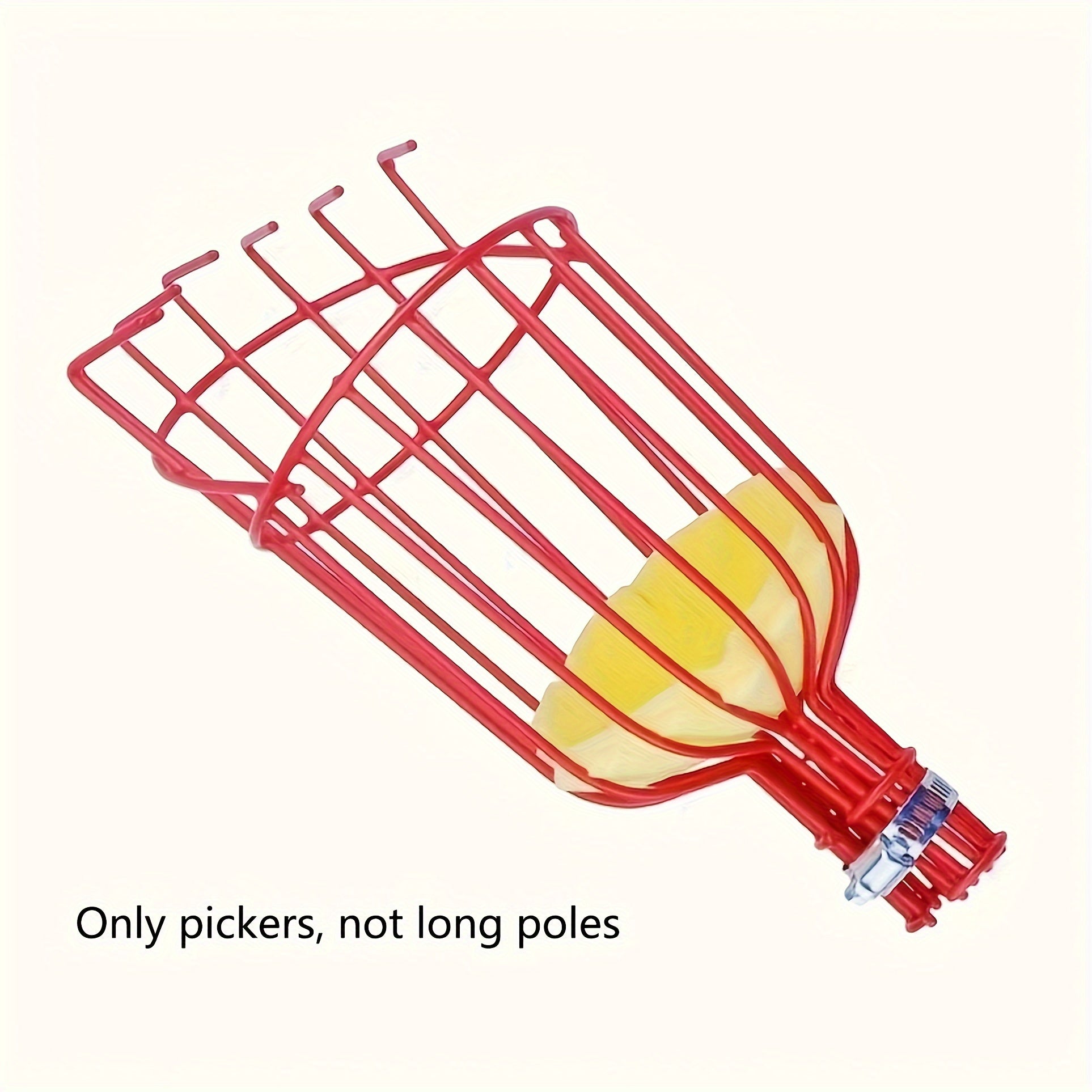 Adjustable Fruit Picker Tool with Aluminum Pole and Basket for High Branch Harvesting