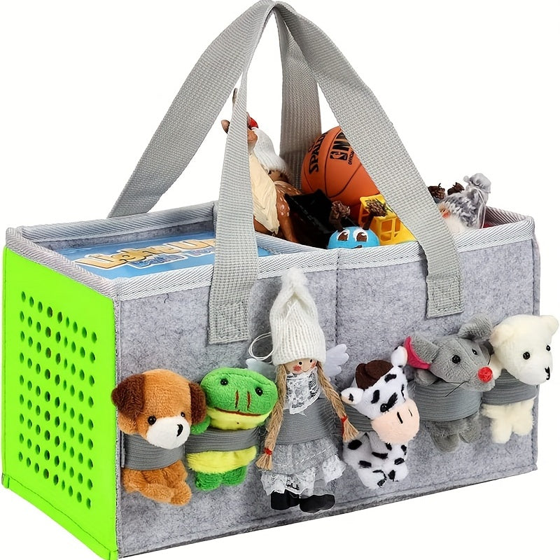 Pre-School Toy Storage Organizer for Statuettes and Music Player with Accessory Bags