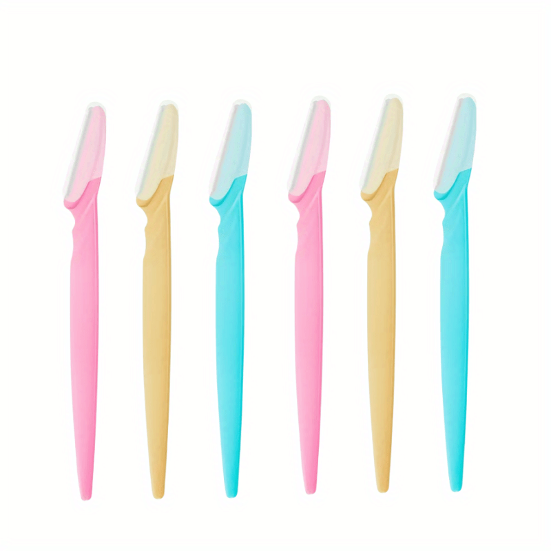 Mini Eyebrow Razors Set 3 or 6 Pcs Stainless Steel Vibrant Colors