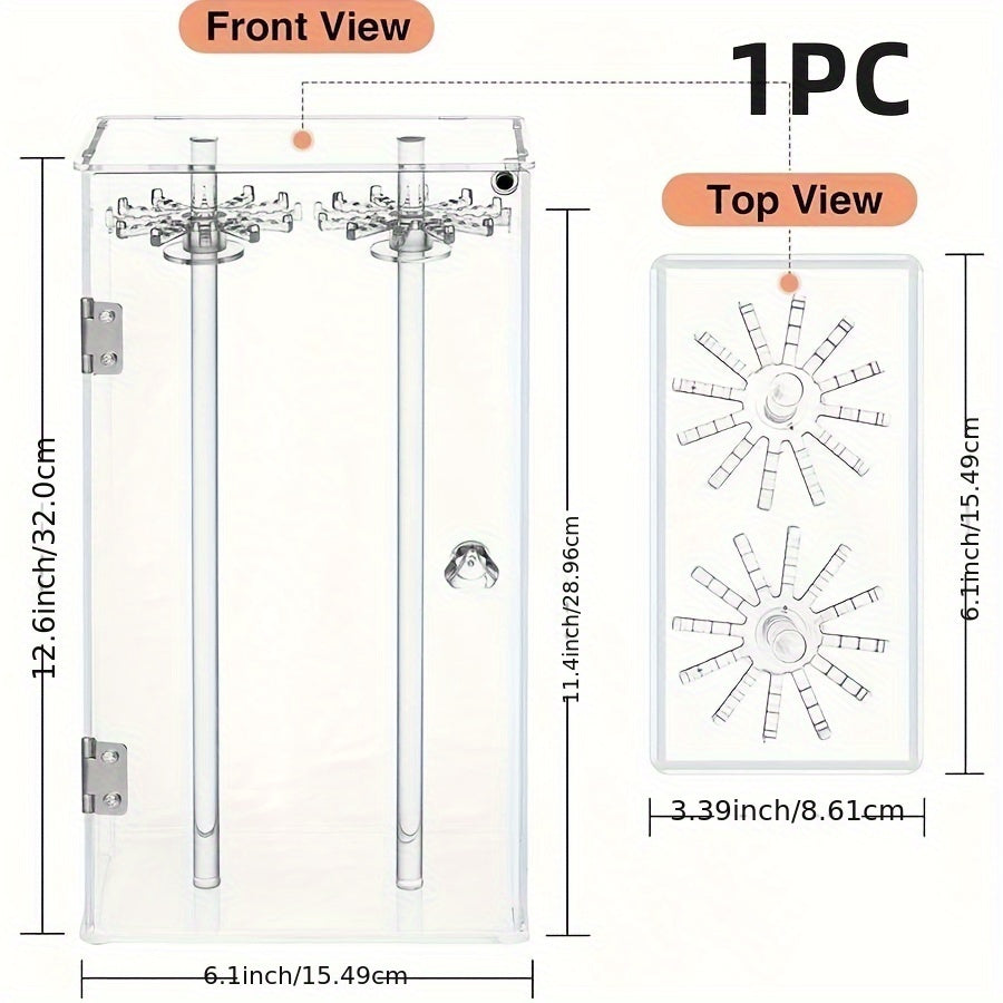Transparent Dustproof Necklace Box for Jewelry Display and Organization