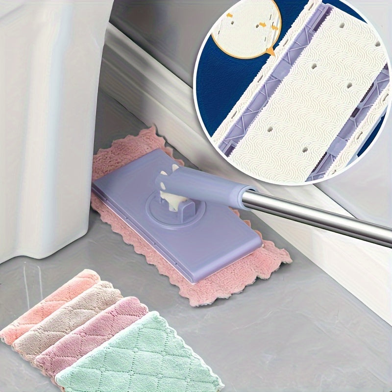 5-Piece Magic Mop and Cloth Set, Handheld Mini Plastic Mop for Cleaning