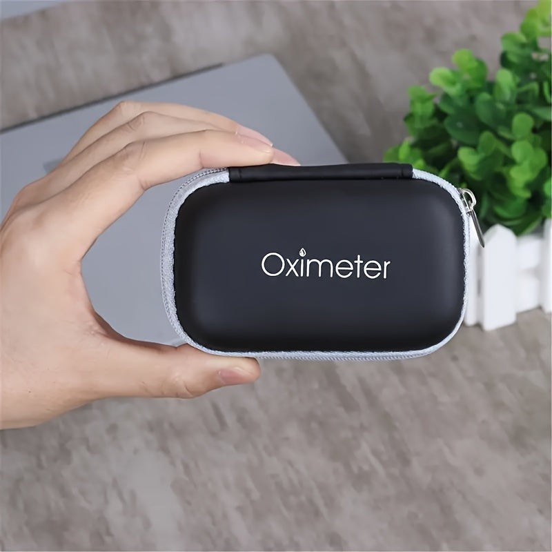Oximeter Storage Case Black White Portable Zipper Organizer