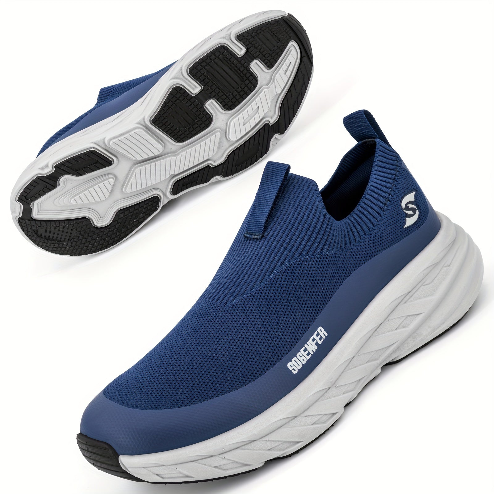 Men's Breathable Slip-On Sock Shoes Casual Sneakers for Outdoor Walking Jogging Camping
