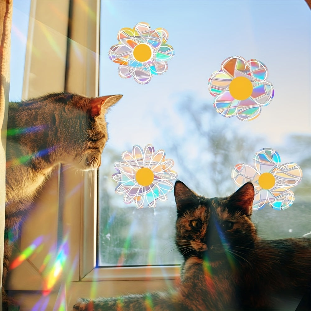 Rainbow Prism Window Decor Set of 10 Suncatcher Clings Reusable Vinyl Stickers