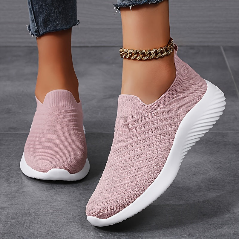 Ayollar uchun kundalik sport slip-onlar nafas oladigan, engil, qulay