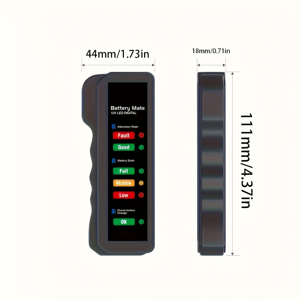 Probador de batería de coche analizador digital para coches y motocicletas con pantalla LED