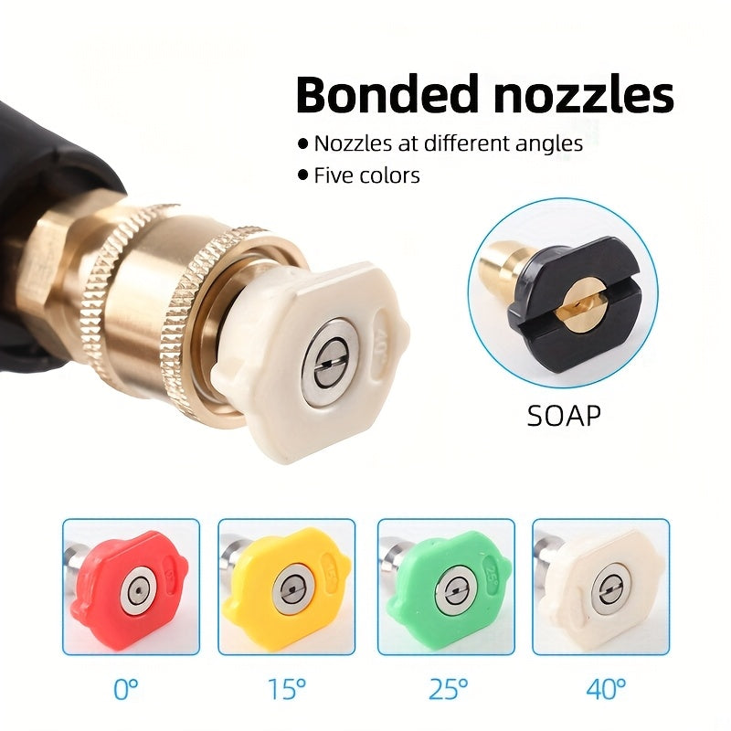 Набор пистолетов высокого давления 3000 PSI с быстросъемным соплом для автомобиля и сада