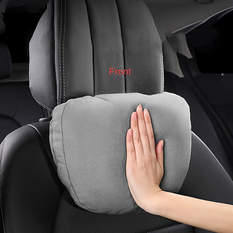 Suede Fleece Car Seat Lumbar Support Set for Comfort and Back Pain Relief