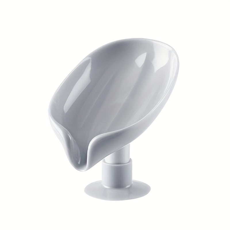 Oval Plastic Soap Dish with Self-Draining Design for Bathroom Decor