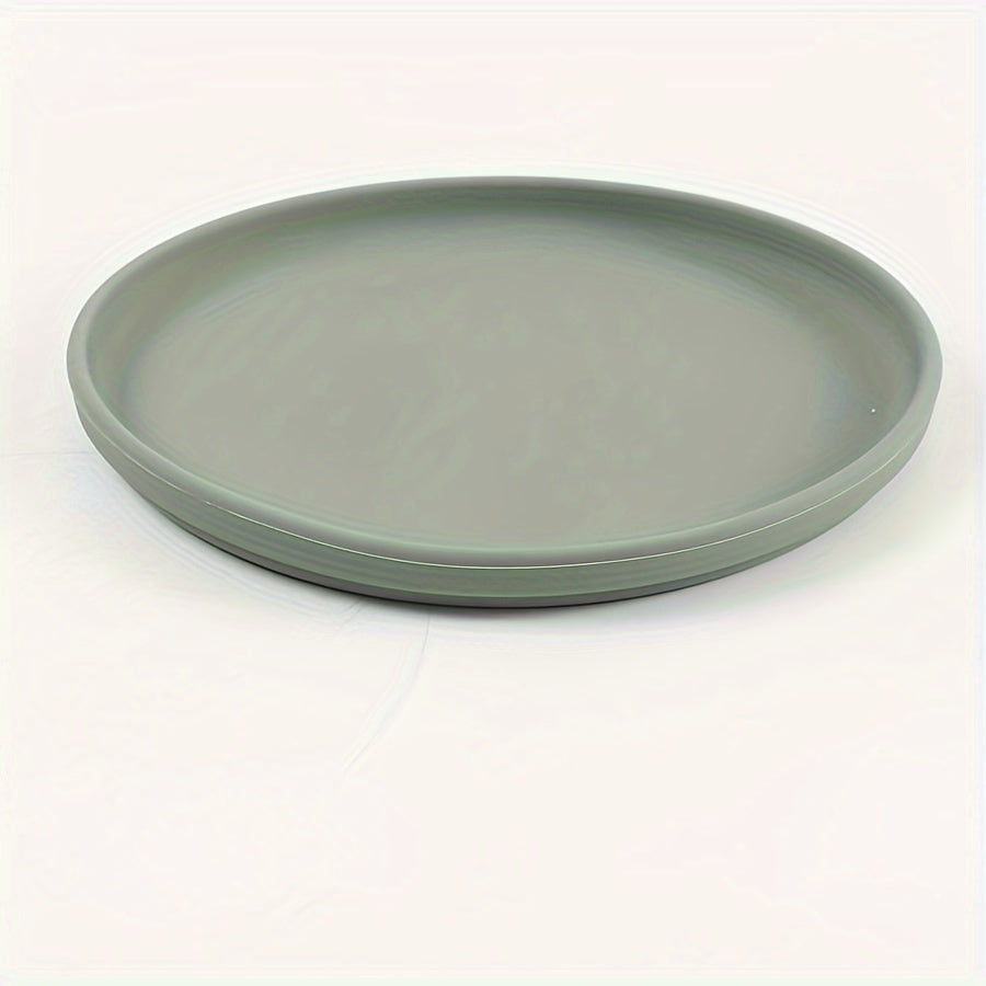 Plato de cena de silicona de 17,78 cm reutilizable apto para microondas plato de uso múltiple