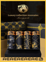 Men's Boxer Briefs Set of 4 Breathable Stretch Polyester for Sports and Daily Wear