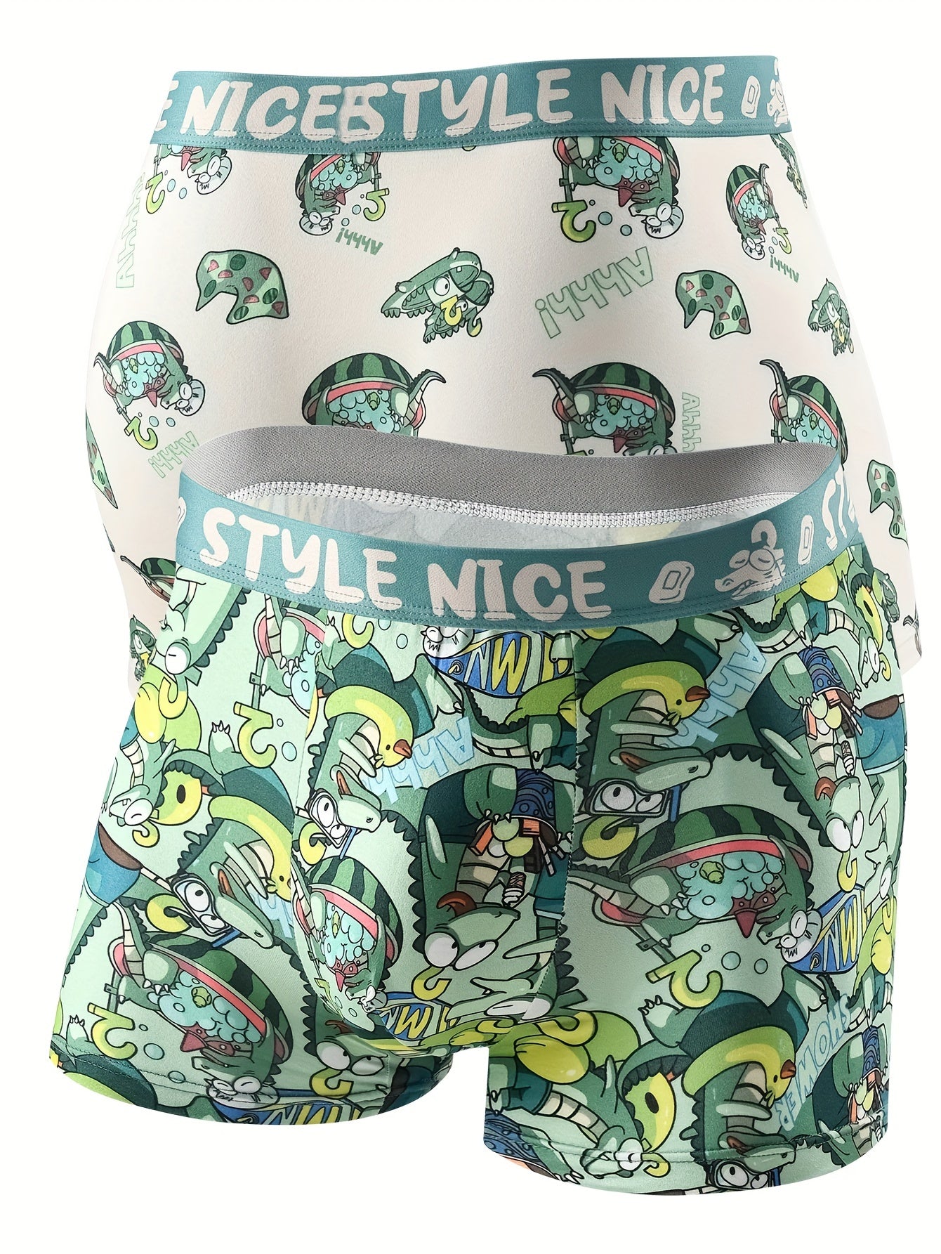 Men's Underwear Mid-Rise Flat-Crotch Shorts Breathable Polyester Elastic Waist Casual Sports Set of Three