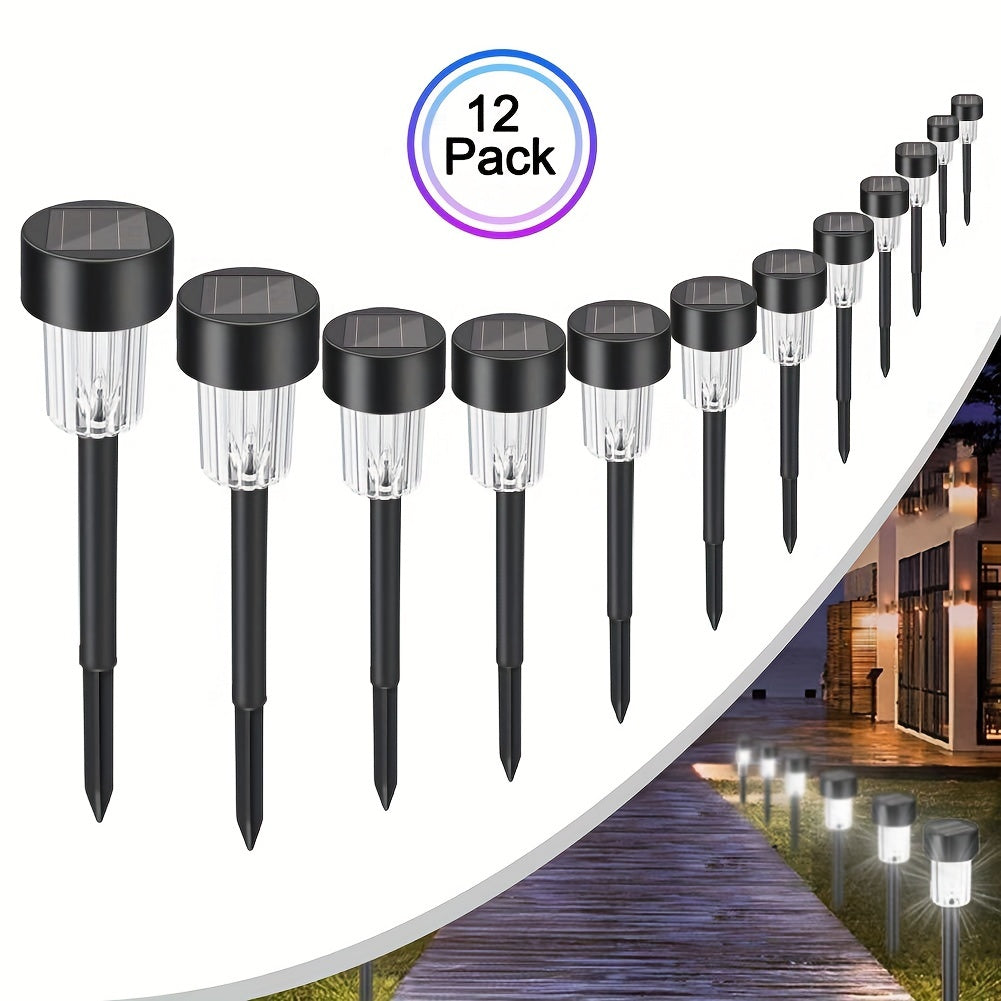 12 LED Solar Garden Lights Outdoor Pathway Lawn Yard Patio Decorative Landscape