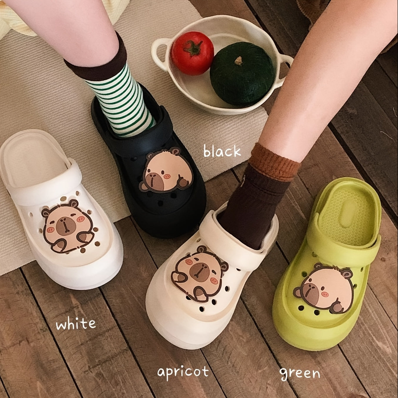 Women's EVA Clogs Casual Summer Sandals Black Green White Beige Indoor Outdoor