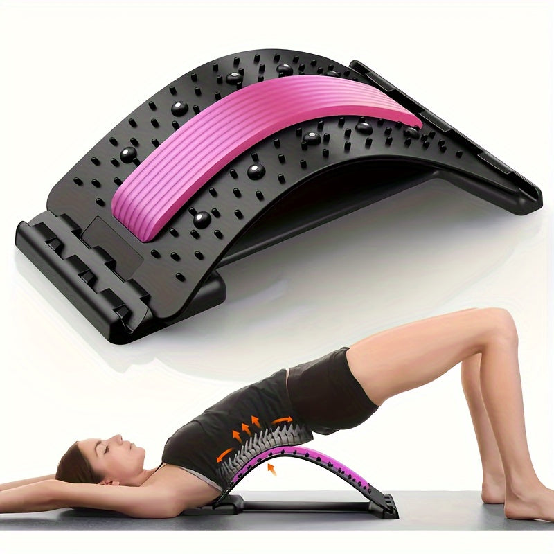 Adjustable Back Stretcher for Low Back Pain Relief Spine Decompression Massage Device