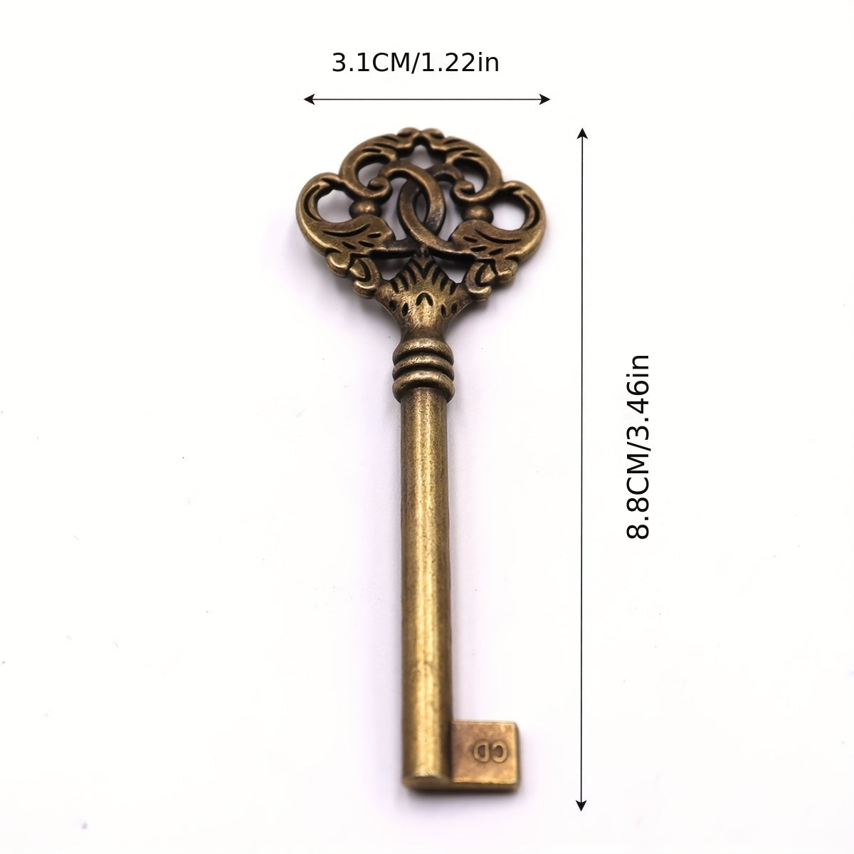 Set of 5 Vintage-Style Big Key Pendant Charms Antique Alloy for Ancient Necklace Making