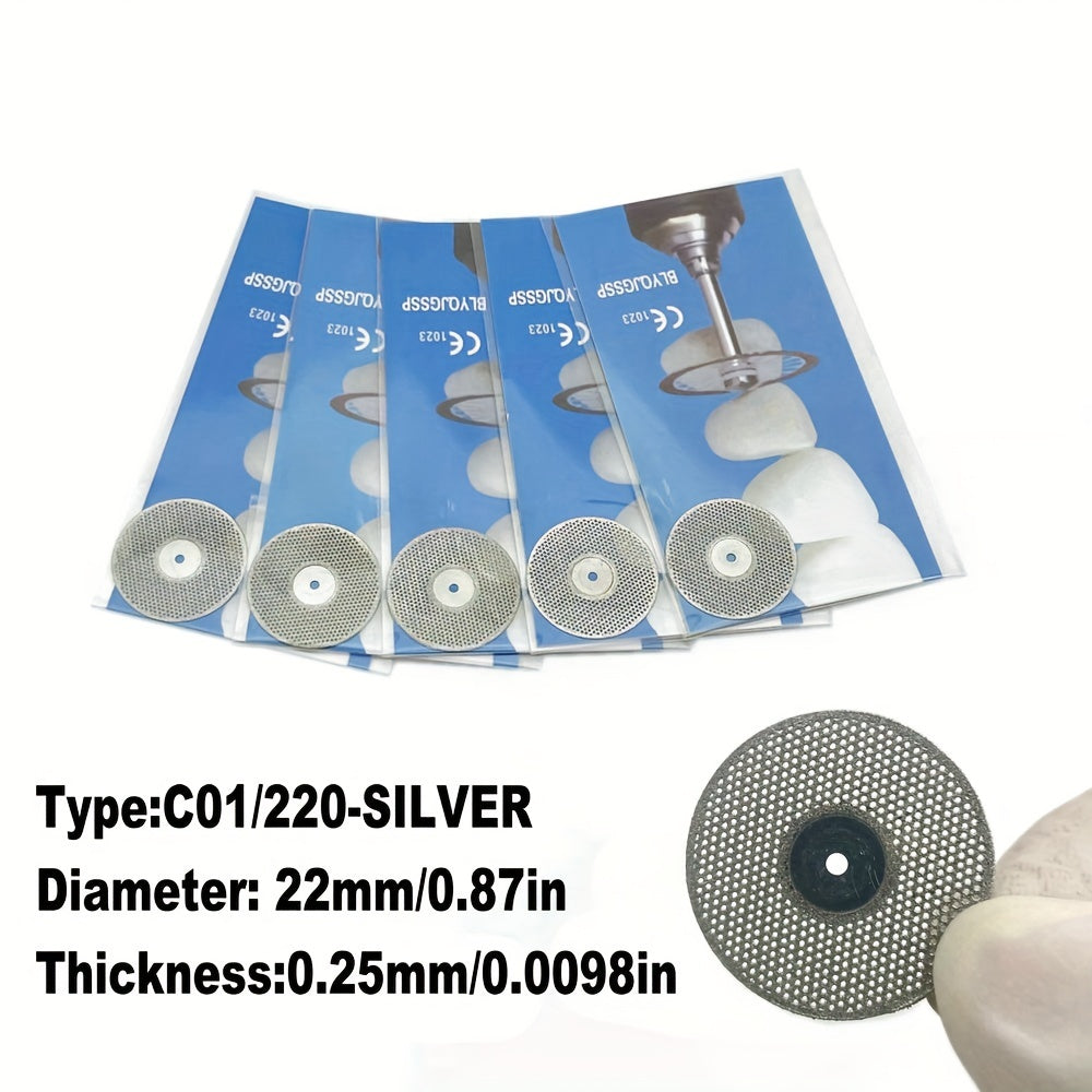 Dental Lab Diamond Discs 19mm 22mm Dual-Sided Polishing and Grinding Discs Gold or Silver