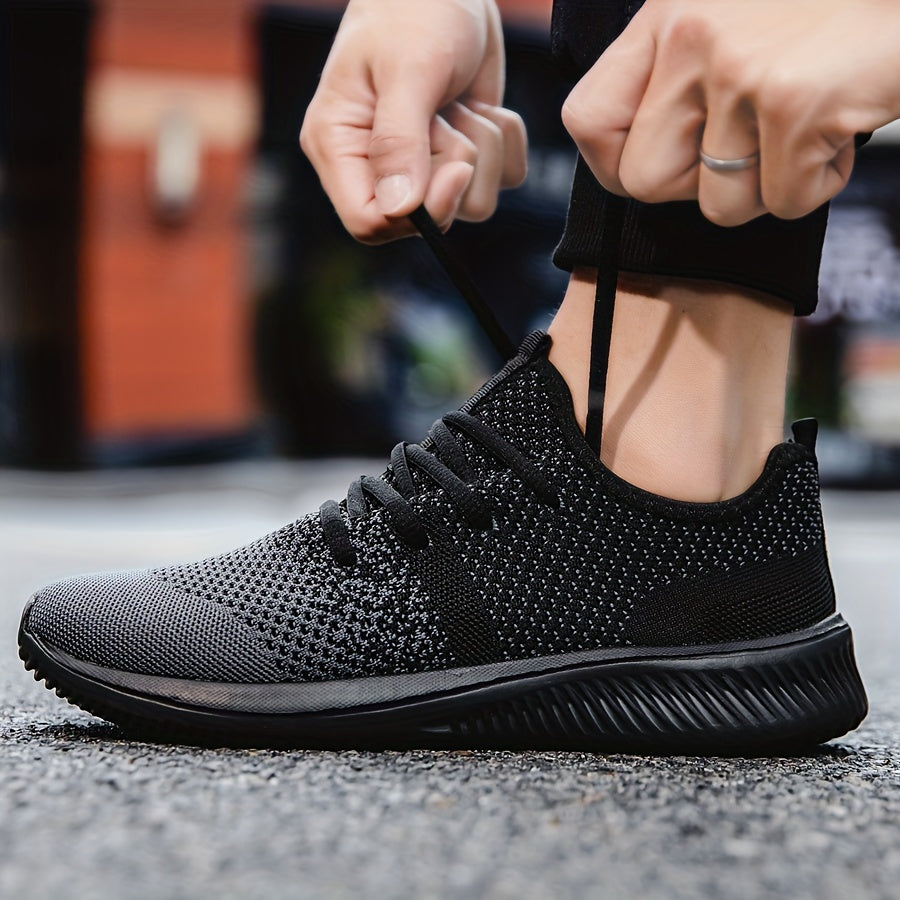 Plus Size Breathable Running Shoes for Men Non-Slip Soft Sole Casual Sneakers