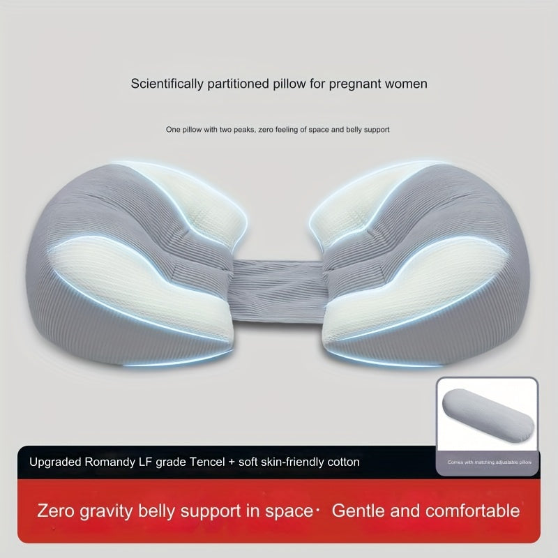 Maternity Pillow for Side Sleepers Waist Support Belly Relief Ultra-Soft Polyester
