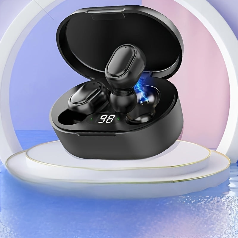Wireless Earbuds with LED Display Rechargeable USB Charging Built-in Mic for Sports and Gaming